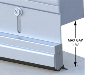 Versa-Line Rodent Proof Door Sweeps, Mill Finish, No Cover - For Gaps Up To 1.75"